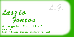 laszlo fontos business card