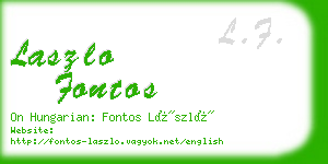 laszlo fontos business card
